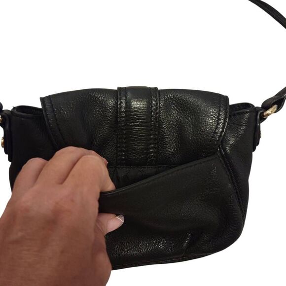 Michael Kors Small Black Leather Flap Bag Crossbody - Picture 7 of 15